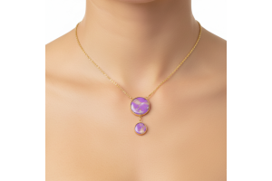 Collier sautoir doré longueur ajustable - Anja