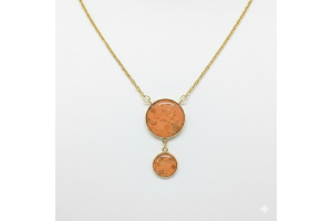 Collier sautoir doré longueur ajustable - Stojanka