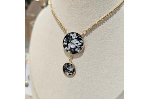 Collier sautoir doré longueur ajustable - Bjanka