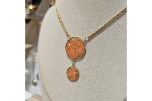 Collier sautoir doré longueur ajustable - Stojanka