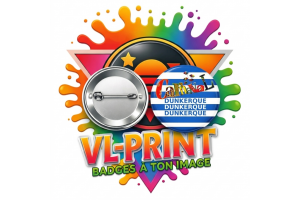 Badge  " Carnaval rayures "