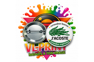 Badge humoristique " J'acoste"