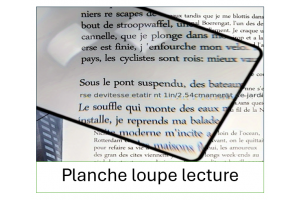 accessoire pour confort  lecture loupe plate