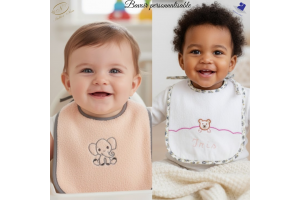 Bavoir Bébé Brodé Artisanales
