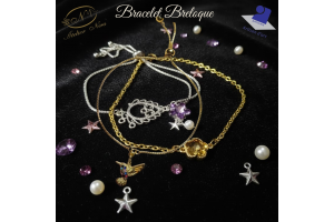 Bracelet Charme breloque – Acier Inoxydable & Artisanat