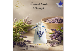 Pochon de Lavande Brodé Main – Artisanat Français & Provence 🌿
