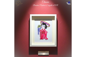 Tableau d'Art "L'Éternelle Orientale" – Peinture à l'Aiguille & Or – Pièce Unique