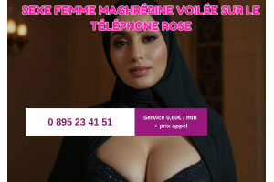 Sexe femme maghrébine voilée sur le téléphone rose