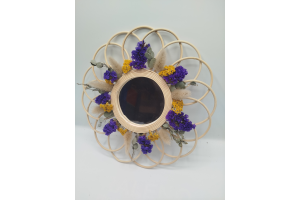 Miroir en rotin