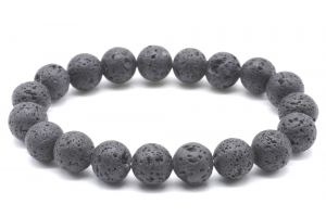 BRACELET PIERRE DE LAVE 10mm