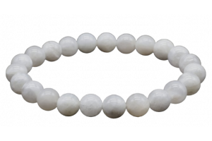BRACELET PIERRE DE LUNE BLANCHE AA 8mm