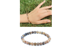 BRACELET PIERRE DE SOLEIL NOIRE AA 6mm