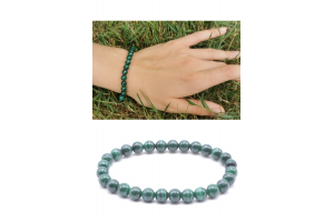 BRACELET DARK MALACHITE AA 6mm
