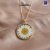 Collier Médaillon fleure séchée Artisanal 2