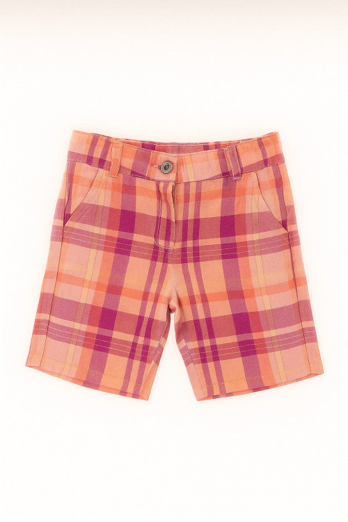 SHORT / BERMUDA ABRICOT VIOLET JAUNE IDEXE' TAILLE 5 ANS