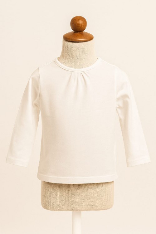 TEE SHIRT MANCHE LONGUE BLANC KIMBALOO TAILLE 12 MOIS