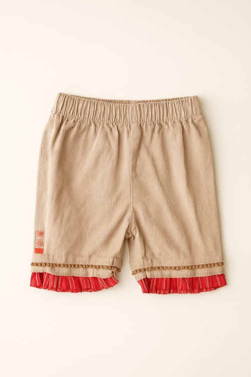PANTALON EN VELOURS BEIGE ALPHABET TAILLE 3 MOIS
