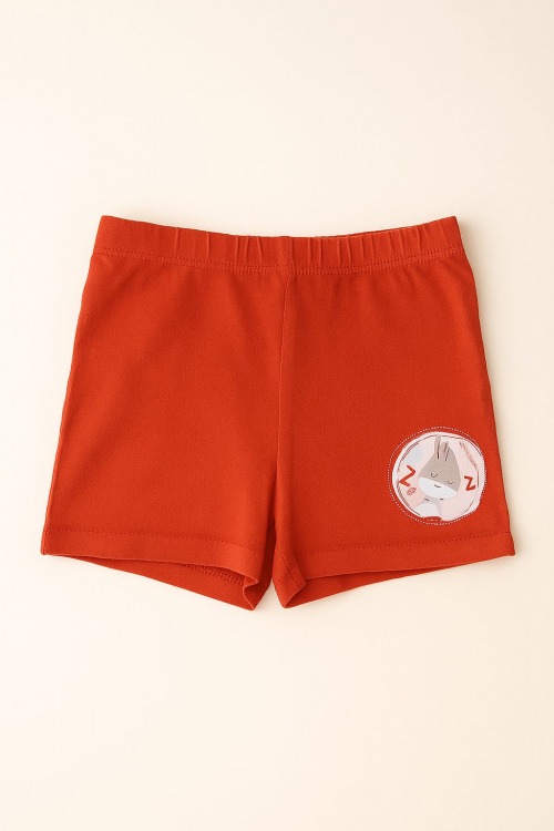 SHORT ORANGE / BRIQUE KITCHOUN TAILLE 24 MOIS