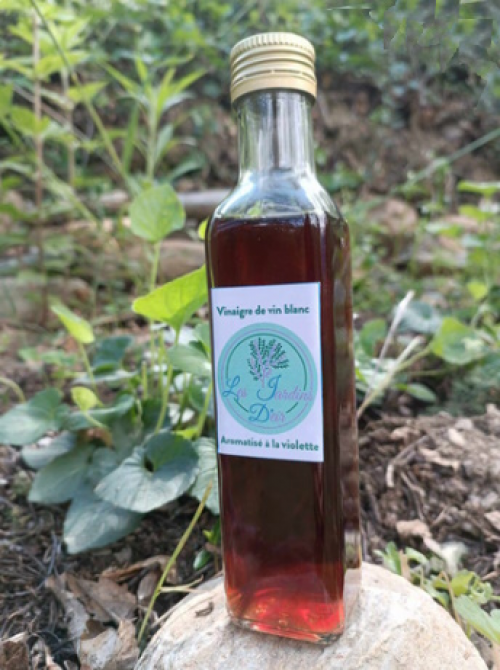 Vinaigre de vin blanc aromatisé à la violette