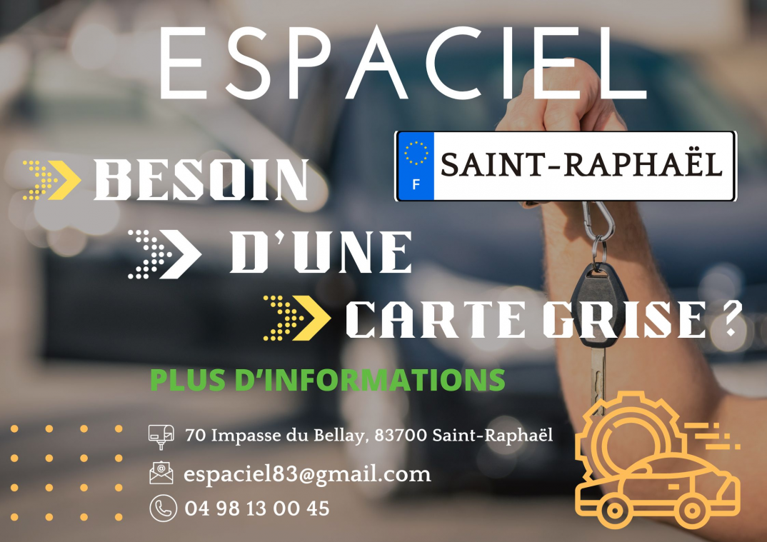 Carte Grise Saint-Raphaël : 04 98 13 00 45